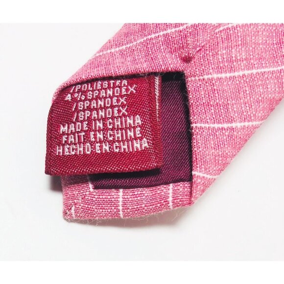 Original Penguin Mens Red Striped Print Colby Classic Tie Workwear New - Picture 5 of 7